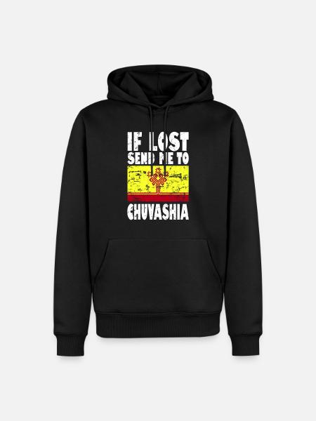 Chuvashia Flag Saying - Men’s Premium Organic Hoodie - black