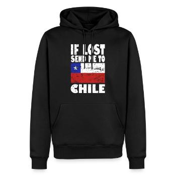 Chile Flagge Spruch - Männer Premium Bio Hoodie - Schwarz - Vorne - Nico (187cm)