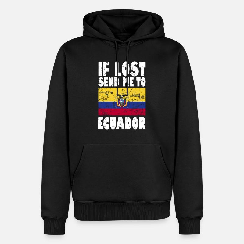 Drapeau de l’Équateur - Sweat à capuche Premium bio Homme - noir