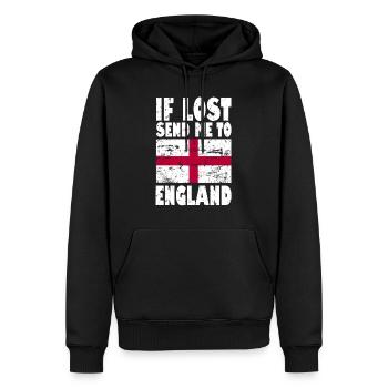 Drapeau de l’Angleterre Disant - Sweat à capuche Premium bio Homme - noir - Devant - Nico (187cm)
