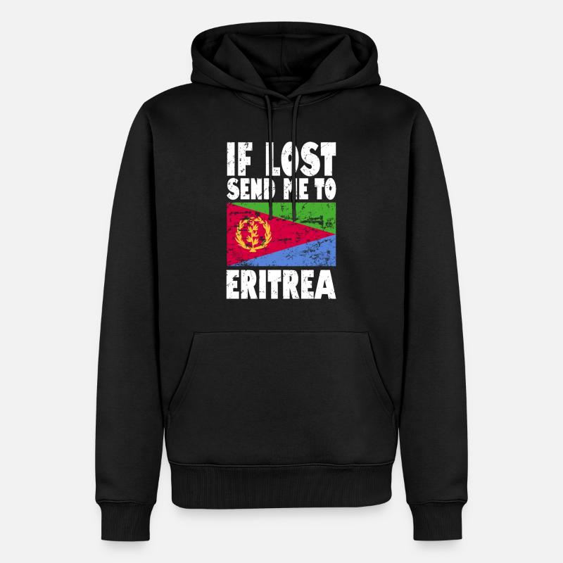 Drapeau de l’Érythrée - Sweat à capuche Premium bio Homme - noir
