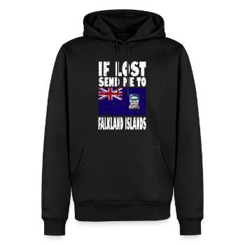 Falklandinseln Flagge Spruch - Männer Premium Bio Hoodie - Schwarz - Vorne - Nico (187cm)