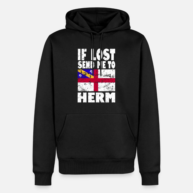 Drapeau Herm Disant - Sweat à capuche Premium bio Homme - noir
