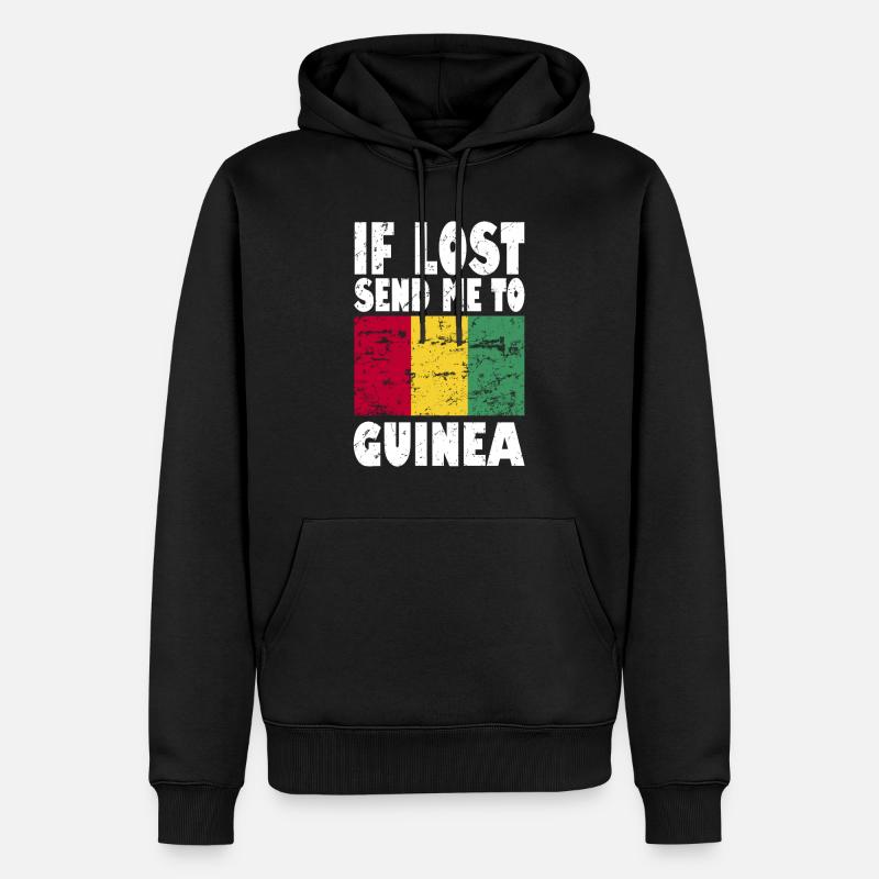 Drapeau de guinée Disant - Sweat à capuche Premium bio Homme - noir