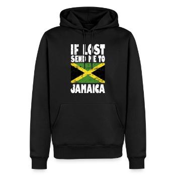 Jamaika Flagge Spruch - Männer Premium Bio Hoodie - Schwarz - Vorne - Nico (187cm)