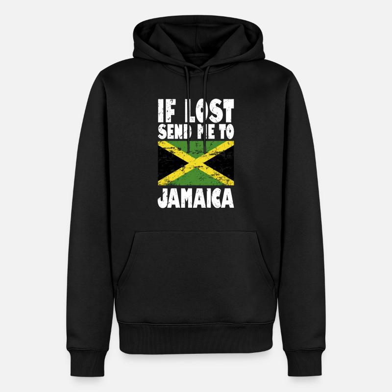 Drapeau de la Jamaïque - Sweat à capuche Premium bio Homme - noir