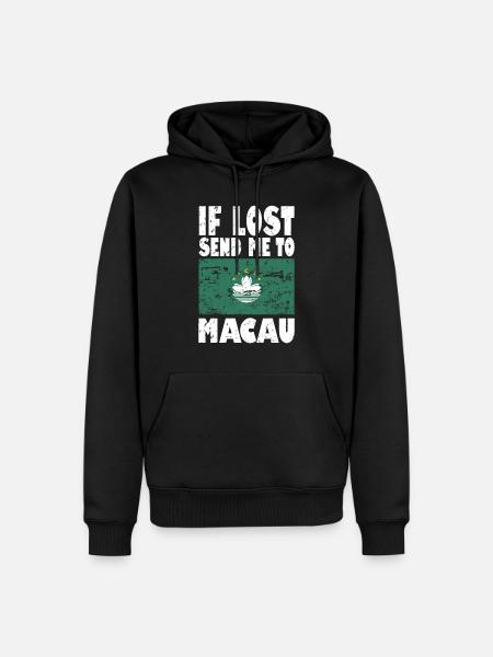 Drapeau de Macao - Sweat à capuche Premium bio Homme - noir