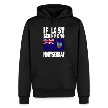 Dicton du drapeau de Montserrat - Sweat à capuche Premium bio Homme - noir - Devant - Nico (187cm)