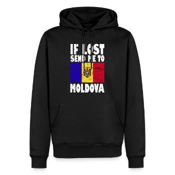 Moldawien Flagge Spruch - Männer Premium Bio Hoodie - Schwarz - Vorne - Nico (187cm)