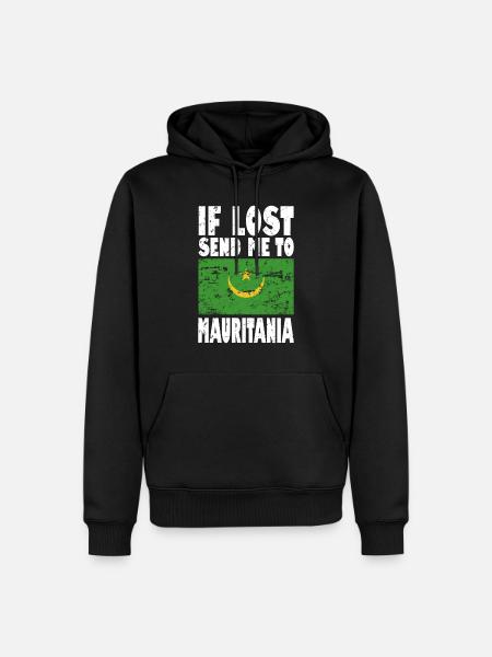 Mauritania Flag Saying - Men’s Premium Organic Hoodie - black