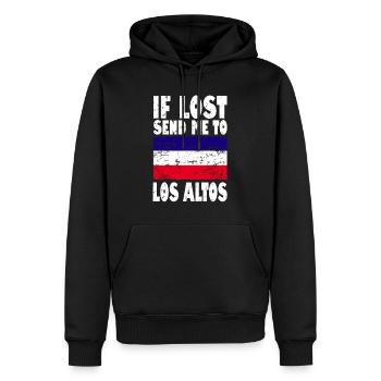 Los Altos Flag Saying - Men’s Premium Organic Hoodie - black - Front - Nico (187cm)