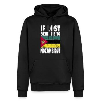 Mosambik Flagge Spruch - Männer Premium Bio Hoodie - Schwarz - Vorne - Nico (187cm)