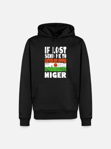 Niger Flag Saying - Men’s Premium Organic Hoodie - black