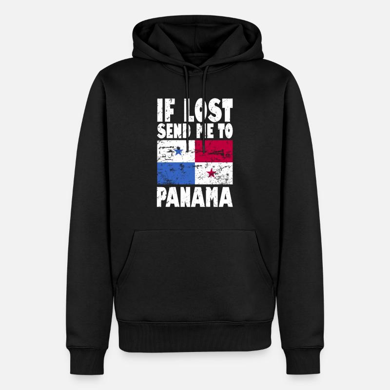 Drapeau du Panama - Sweat à capuche Premium bio Homme - noir
