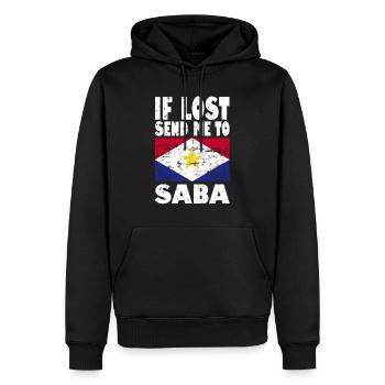 Saba Flagge Spruch - Männer Premium Bio Hoodie - Schwarz - Vorne - Nico (187cm)