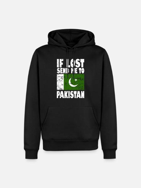 Drapeau pakistanais - Sweat à capuche Premium bio Homme - noir