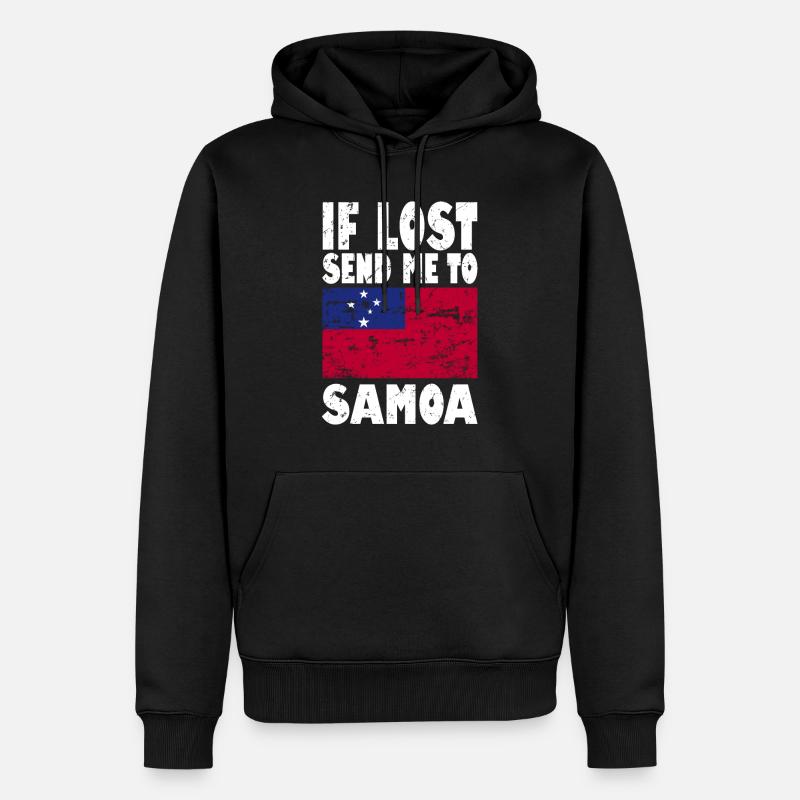 Drapeau des Samoa - Sweat à capuche Premium bio Homme - noir