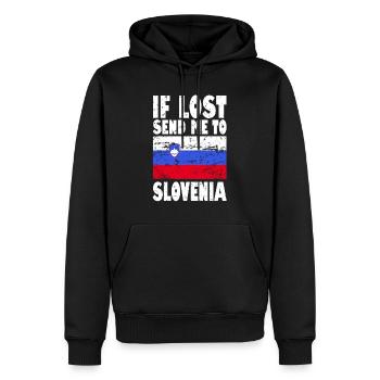Slowenien Flagge Spruch - Männer Premium Bio Hoodie - Schwarz - Vorne - Nico (187cm)