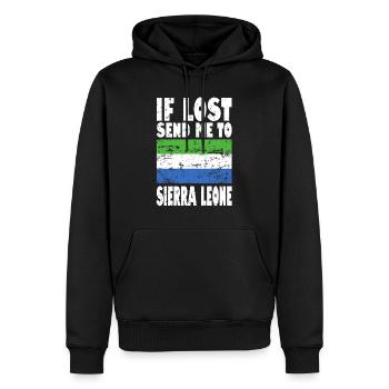 Sierra Leone Flagge Spruch - Männer Premium Bio Hoodie - Schwarz - Vorne - Nico (187cm)