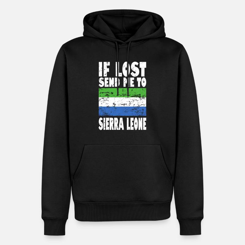Drapeau de la Sierra Leone - Sweat à capuche Premium bio Homme - noir