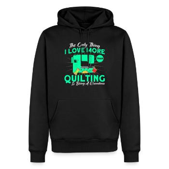 Couturières Amateurs de courtepointe Quilting - Sweat à capuche Premium bio Homme - noir - Devant - Nico (187cm)