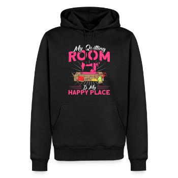 Couturières Amateurs de courtepointe Quilting - Sweat à capuche Premium bio Homme - noir - Devant - Nico (187cm)