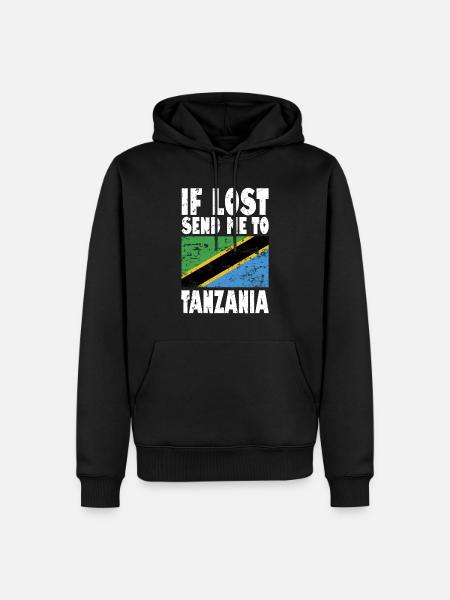 Drapeau de la Tanzanie - Sweat à capuche Premium bio Homme - noir