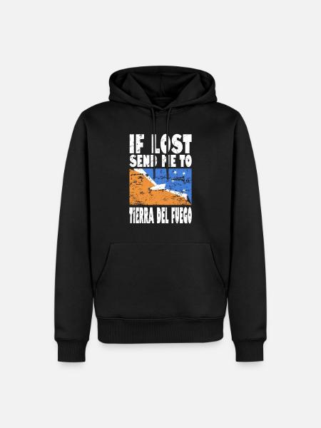 Tierra del Fuego Flag Saying - Men’s Premium Organic Hoodie - black