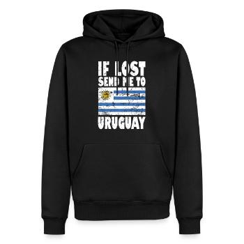 Uruguay Flagge Spruch - Männer Premium Bio Hoodie - Schwarz - Vorne - Nico (187cm)