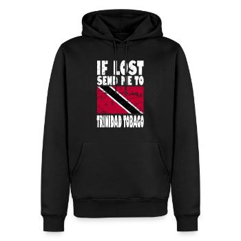 Drapeau de Trinité-et-Tobago - Sweat à capuche Premium bio Homme - noir - Devant - Nico (187cm)