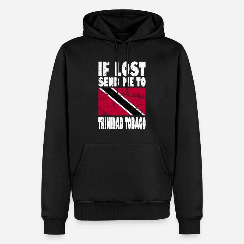 Drapeau de Trinité-et-Tobago - Sweat à capuche Premium bio Homme - noir