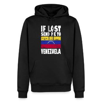 Venezuela Flagge Spruch - Männer Premium Bio Hoodie - Schwarz - Vorne - Nico (187cm)