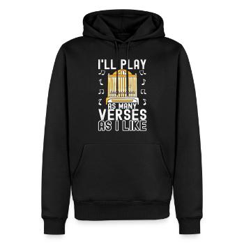 Orgel Organist Orgelspieler - Männer Premium Bio Hoodie - Schwarz - Vorne - Nico (187cm)