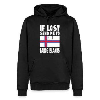 Drapeau des îles Féroé - Sweat à capuche Premium bio Homme - noir - Devant - Nico (187cm)