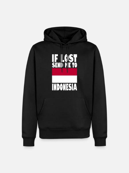 Indonesia Flag Saying - Men’s Premium Organic Hoodie - black