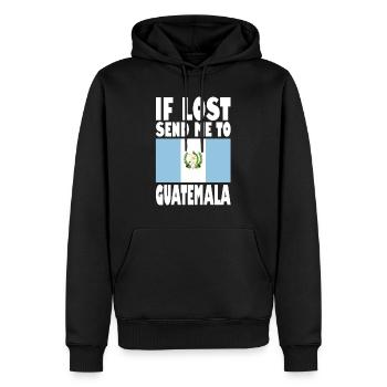Drapeau du Guatemala - Sweat à capuche Premium bio Homme - noir - Devant - Nico (187cm)