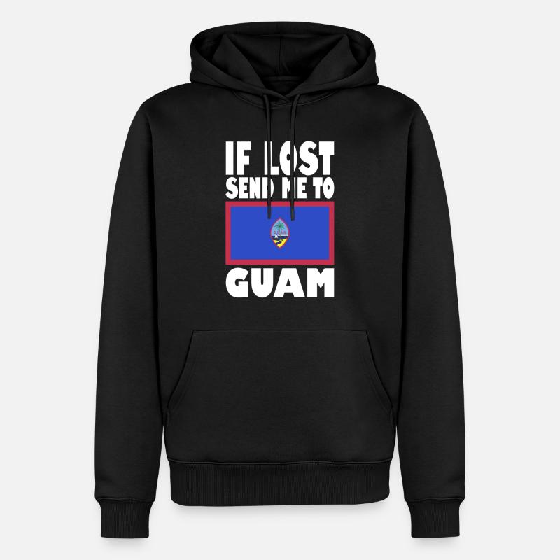 Drapeau de Guam - Sweat à capuche Premium bio Homme - noir