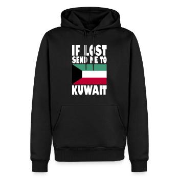 Kuwait Flagge Spruch - Männer Premium Bio Hoodie - Schwarz - Vorne - Nico (187cm)