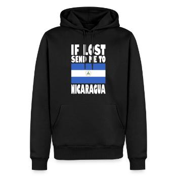Nicaragua Flagge Spruch - Männer Premium Bio Hoodie - Schwarz - Vorne - Nico (187cm)