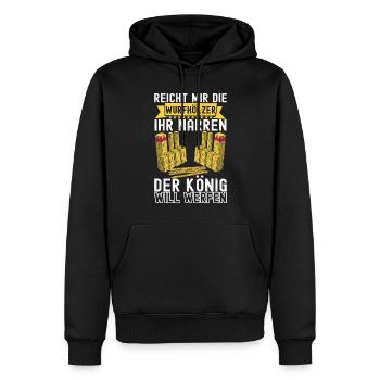 Kubb Wikinger Schach - Männer Premium Bio Hoodie - Schwarz - Vorne - Nico (187cm)