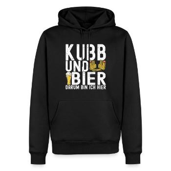 Kubb Wikinger Schach - Männer Premium Bio Hoodie - Schwarz - Vorne - Nico (187cm)