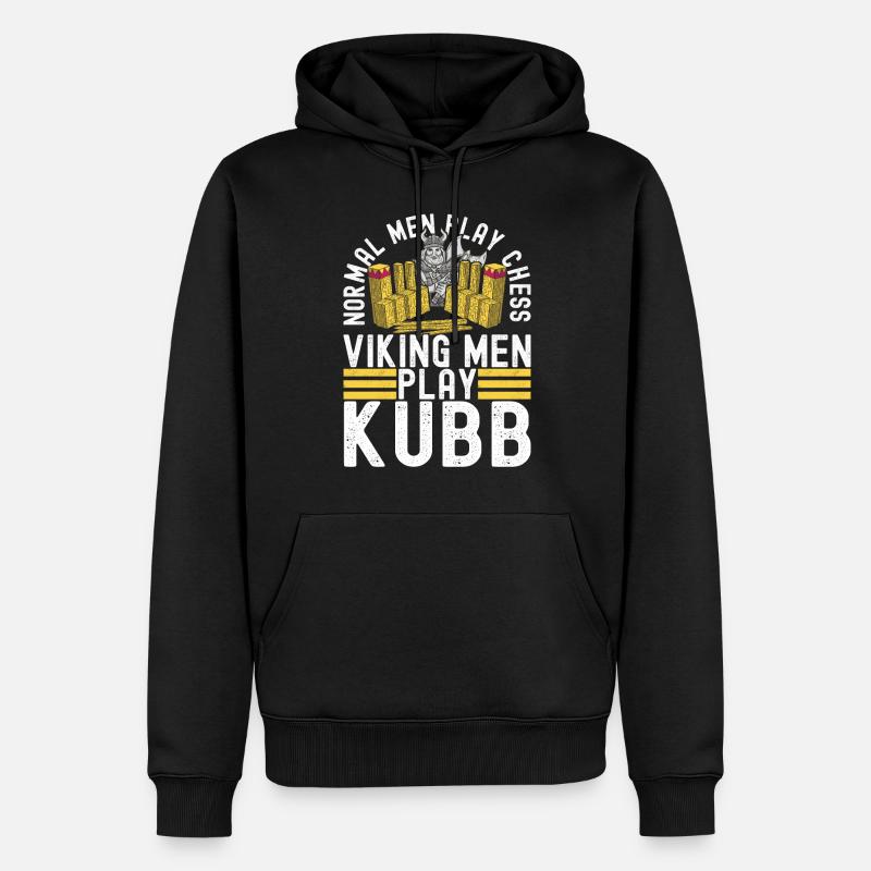 Kubb Wikinger Schach - Männer Premium Bio Hoodie - Schwarz