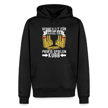 Kubb Wikinger Schach - Männer Premium Bio Hoodie - Schwarz - Vorne - Nico (187cm)