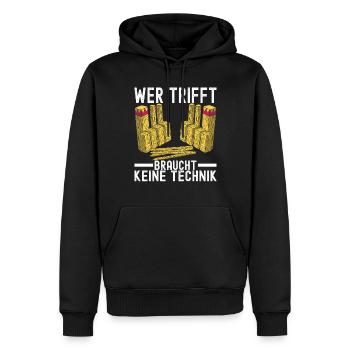 Kubb Wikinger Schach - Männer Premium Bio Hoodie - Schwarz - Vorne - Nico (187cm)