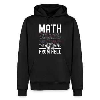 Professeur de mathématiques Mathématiques - Sweat à capuche Premium bio Homme - noir - Devant - Nico (187cm)
