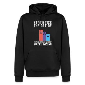 Professeur de mathématiques Mathématiques - Sweat à capuche Premium bio Homme - noir - Devant - Nico (187cm)