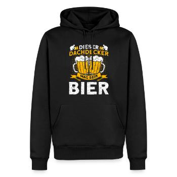 Dachdecker Geselle Dachdecker Dachdeckermeister - Männer Premium Bio Hoodie - Schwarz - Vorne - Nico (187cm)