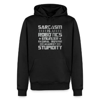 Robot Robotique Ingénieur Costume Robot - Sweat à capuche Premium bio Homme - noir - Devant - Nico (187cm)