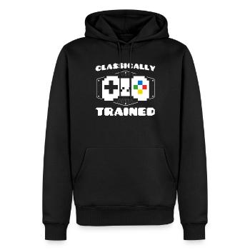 Jeu de hasard Retro Gamer Jeux vidéo Cadeau - Sweat à capuche Premium bio Homme - noir - Devant - Nico (187cm)