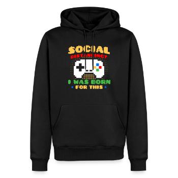 Jeu de hasard Retro Gamer Jeux vidéo Cadeau - Sweat à capuche Premium bio Homme - noir - Devant - Nico (187cm)